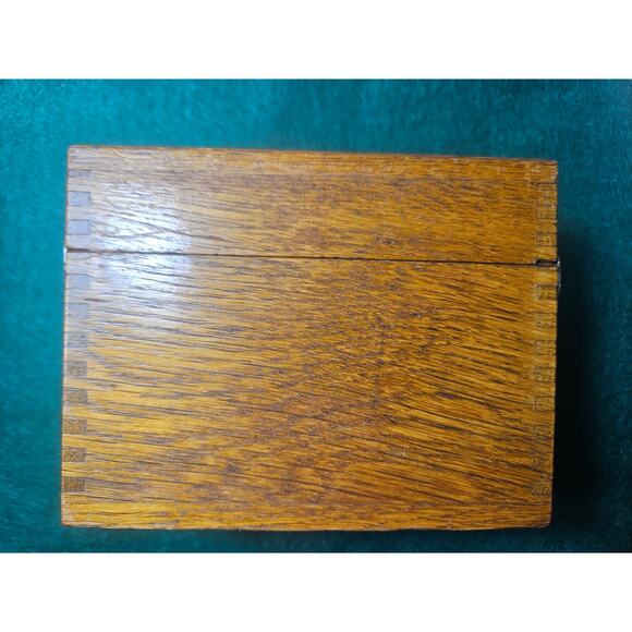 Vintage Weis Wooden Recipe Box with Dovetail Assembly Made in USA - Picture 5 of 8